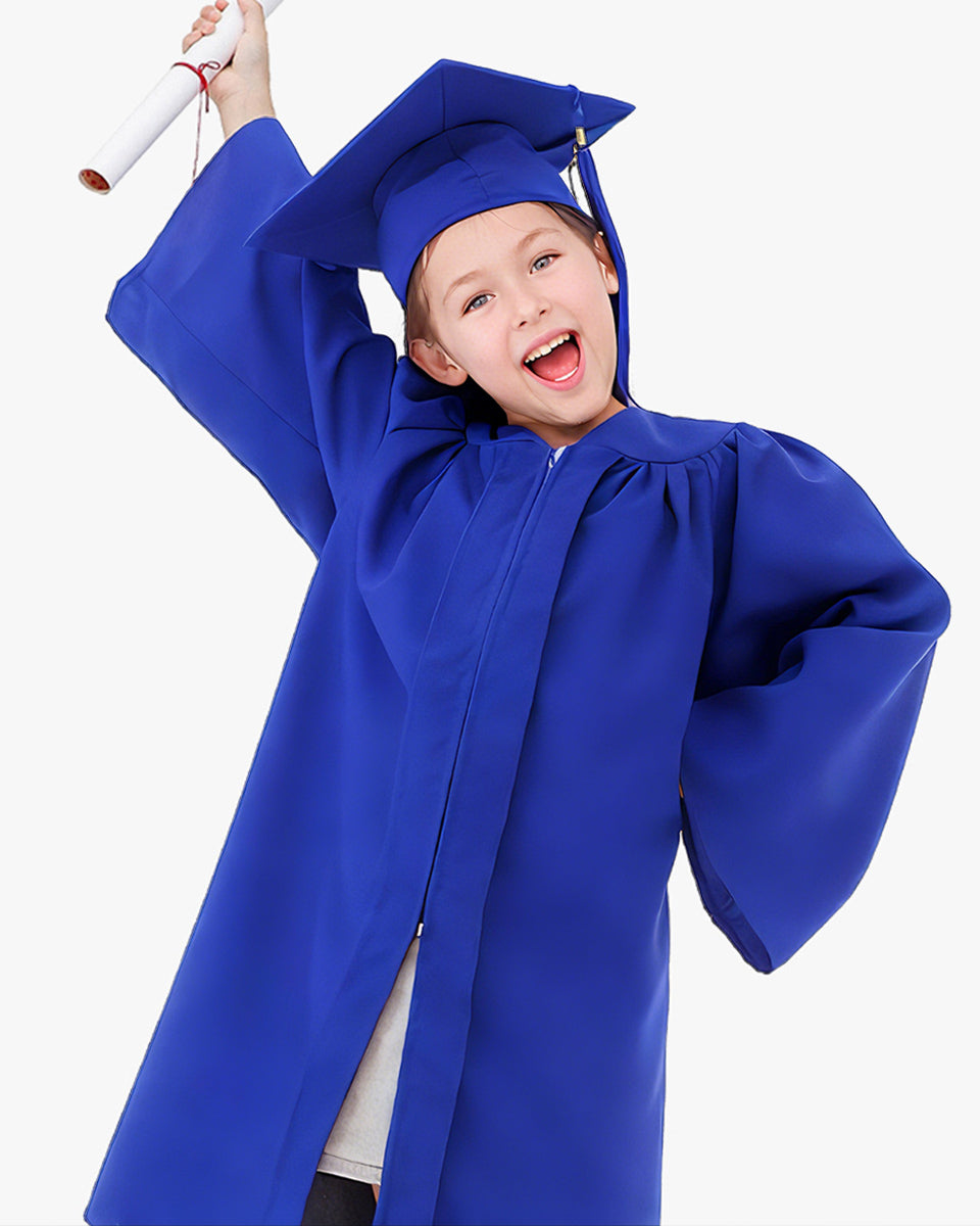 Matte Kindergarten Cap, Gown & Tassel Package – 12 Colors Available