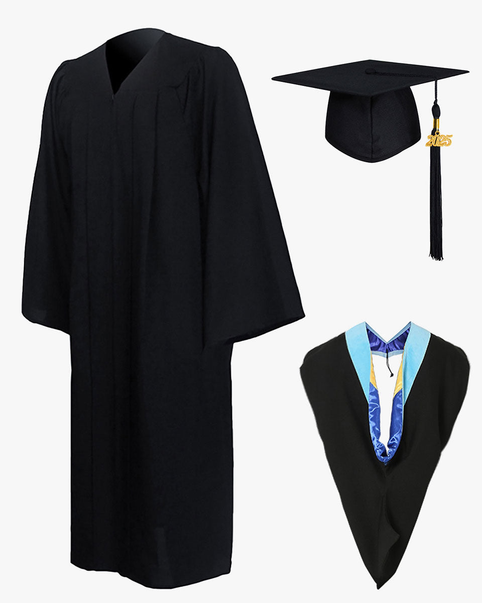 Economy Bachelor Graduation Cap Gown Hood Package