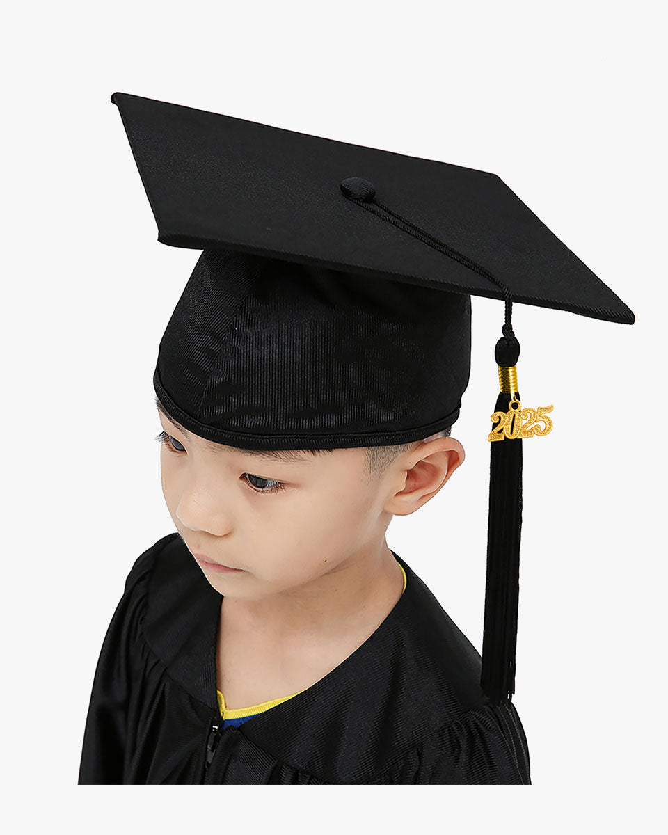 Shiny Kindergarten Graduation Cap with Tassel-12 Colors Available