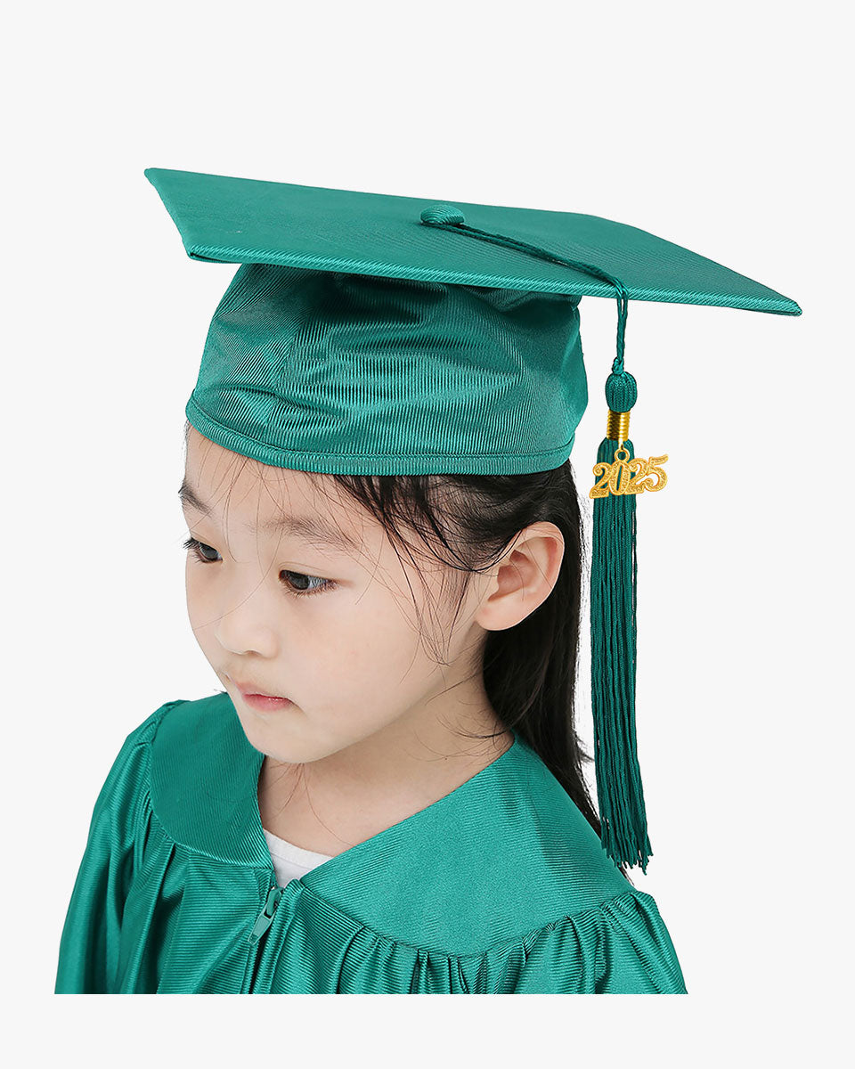 Shiny Kindergarten Graduation Cap with Tassel-12 Colors Available