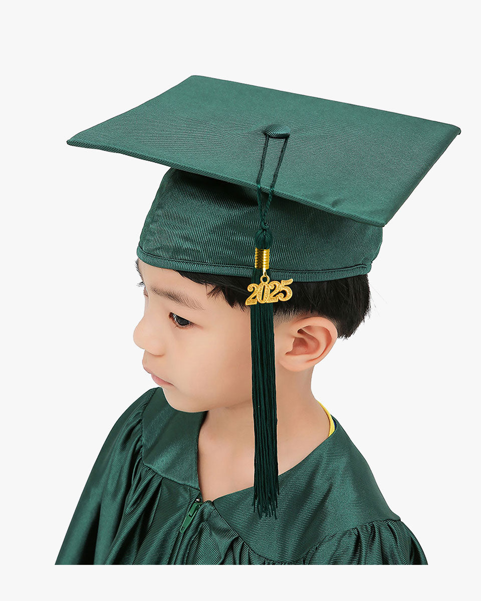 Shiny Kindergarten Graduation Cap with Tassel-12 Colors Available