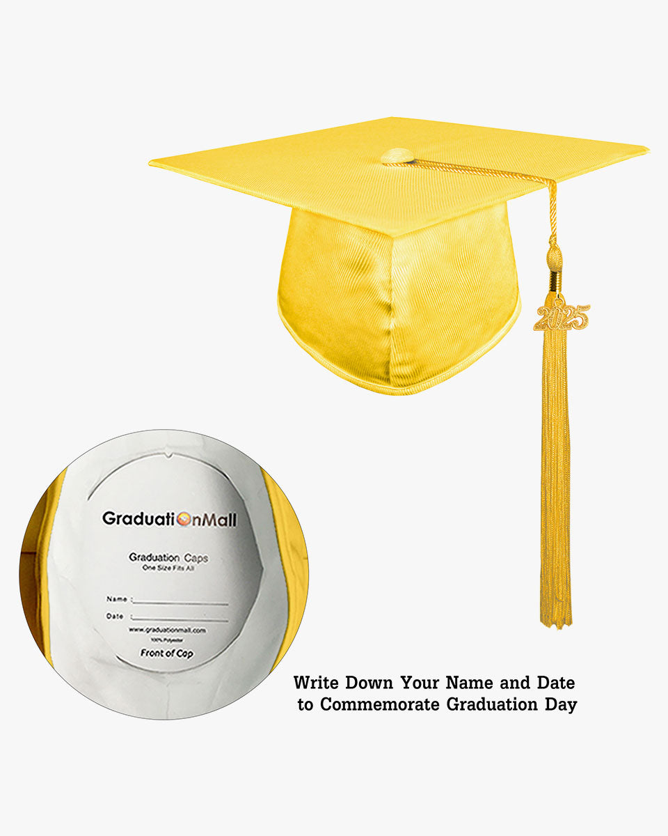 Shiny Kindergarten Graduation Cap with Tassel-12 Colors Available