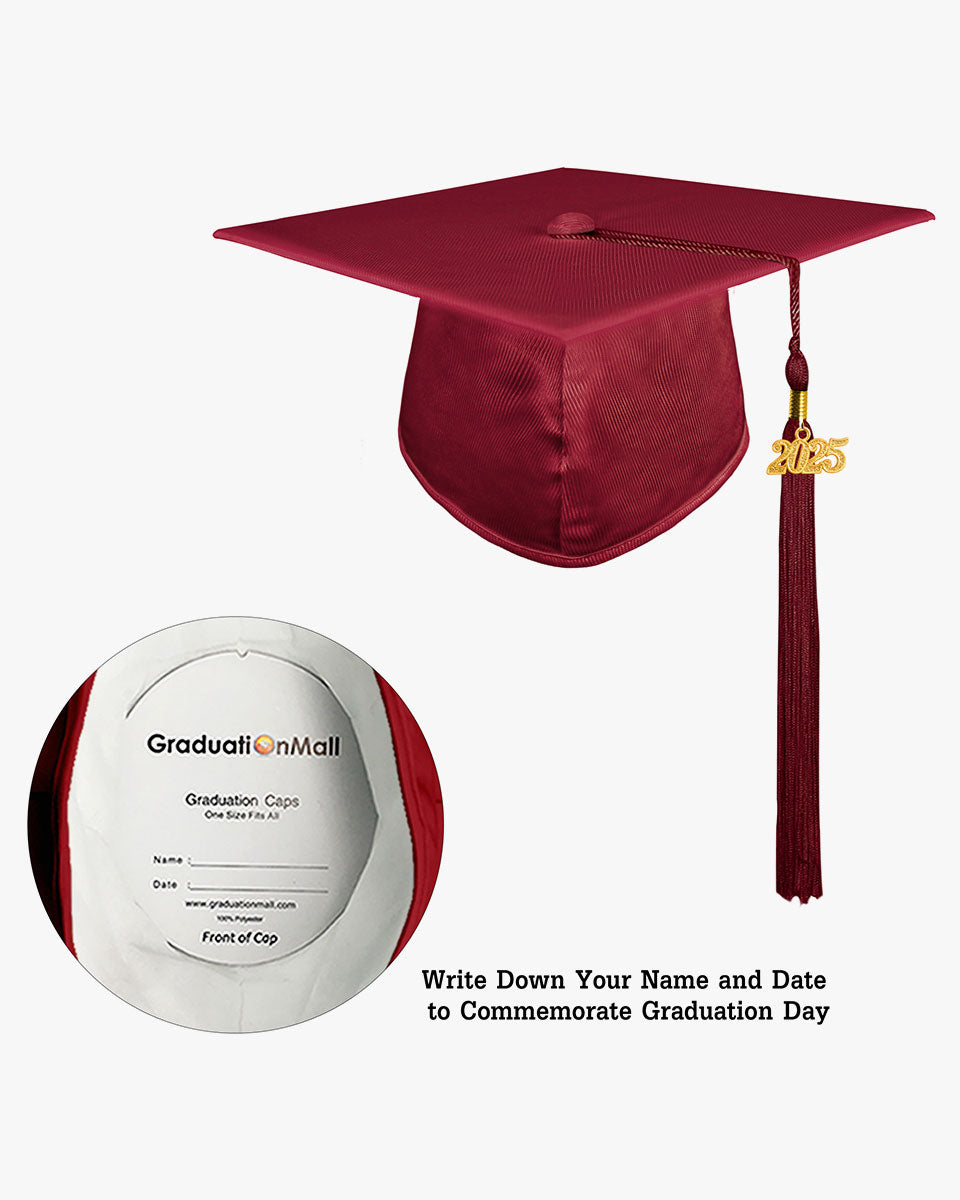 Shiny Kindergarten Graduation Cap with Tassel-12 Colors Available