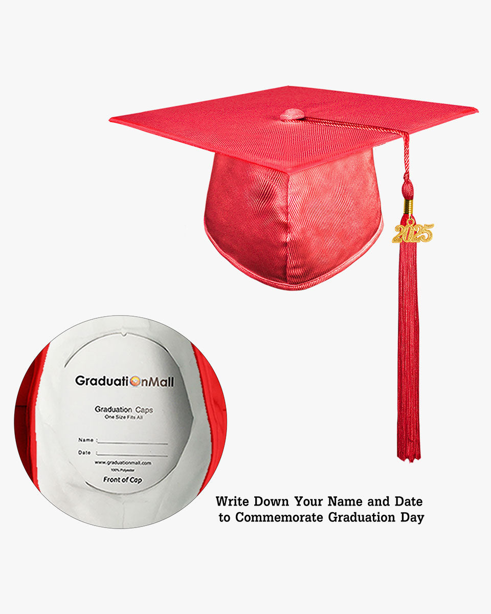 Shiny Kindergarten Graduation Cap with Tassel-12 Colors Available