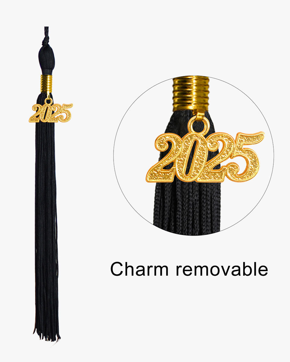 High School Shiny Adult Graduation Cap with Tassel-12 Colors Available