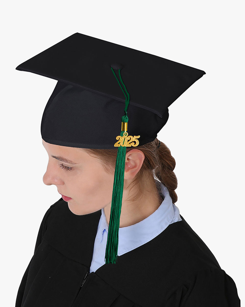 High School Matte Adult Graduation Cap with Tassel-12 Colors Available