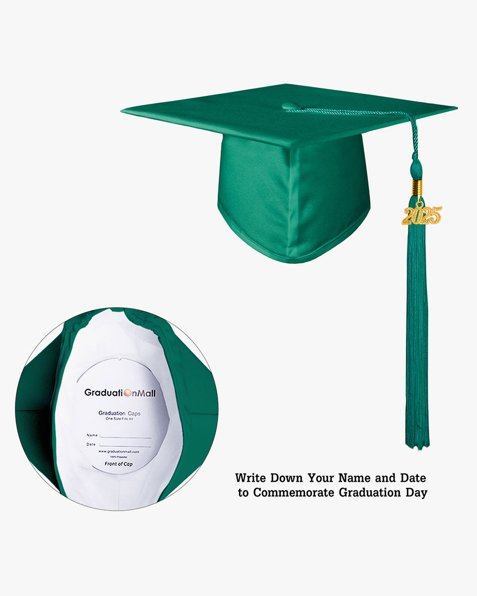 High School Matte Adult Graduation Cap with Tassel-12 Colors Available