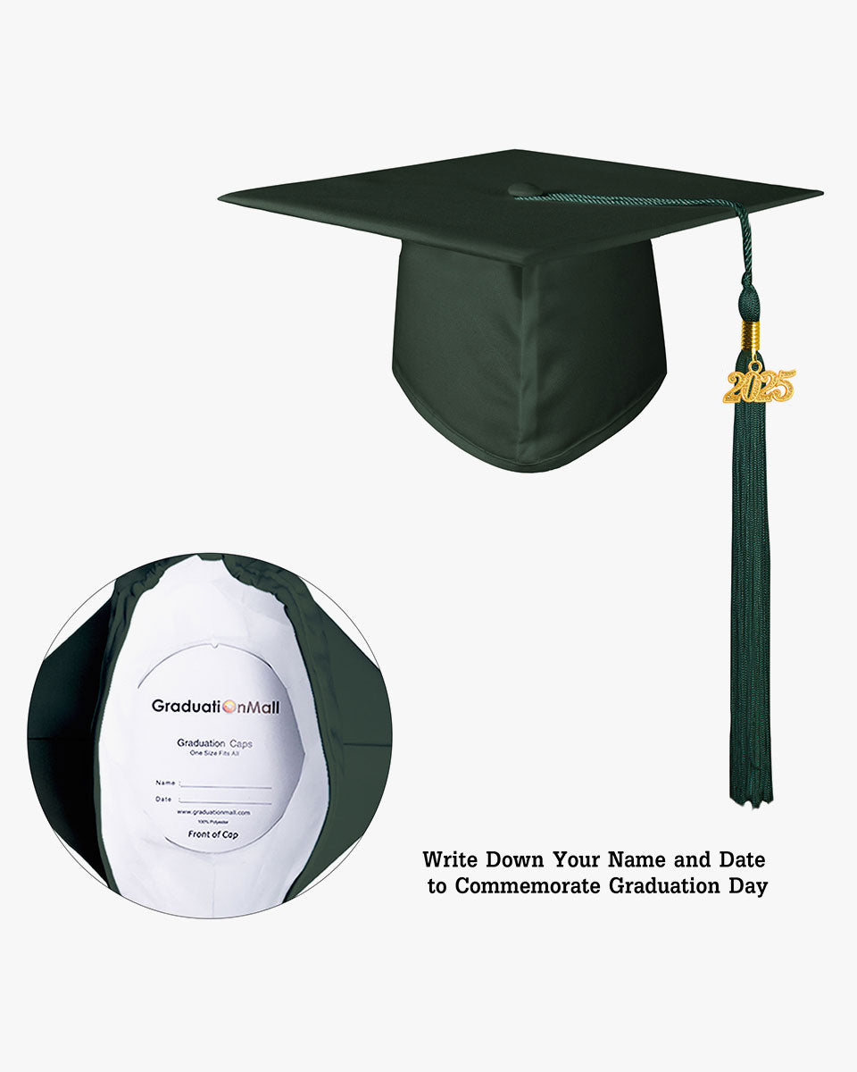 High School Matte Adult Graduation Cap with Tassel-12 Colors Available