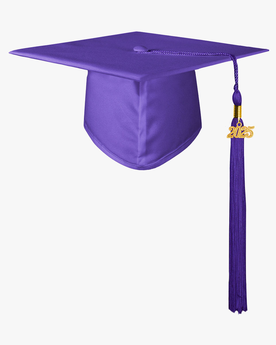 High School Matte Adult Graduation Cap with Tassel-12 Colors Available