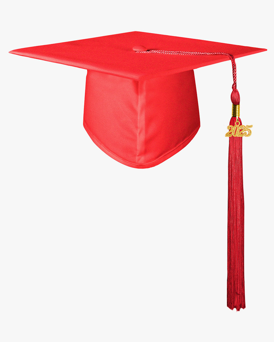 High School Matte Adult Graduation Cap with Tassel-12 Colors Available