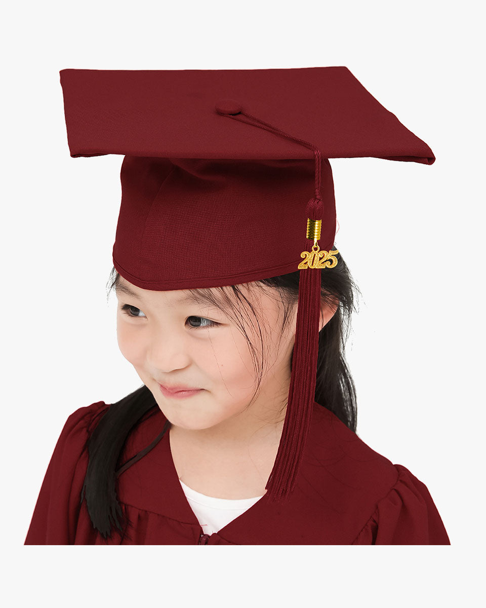 Matte Kindergarten Graduation Cap with Tassel-12 Colors Available