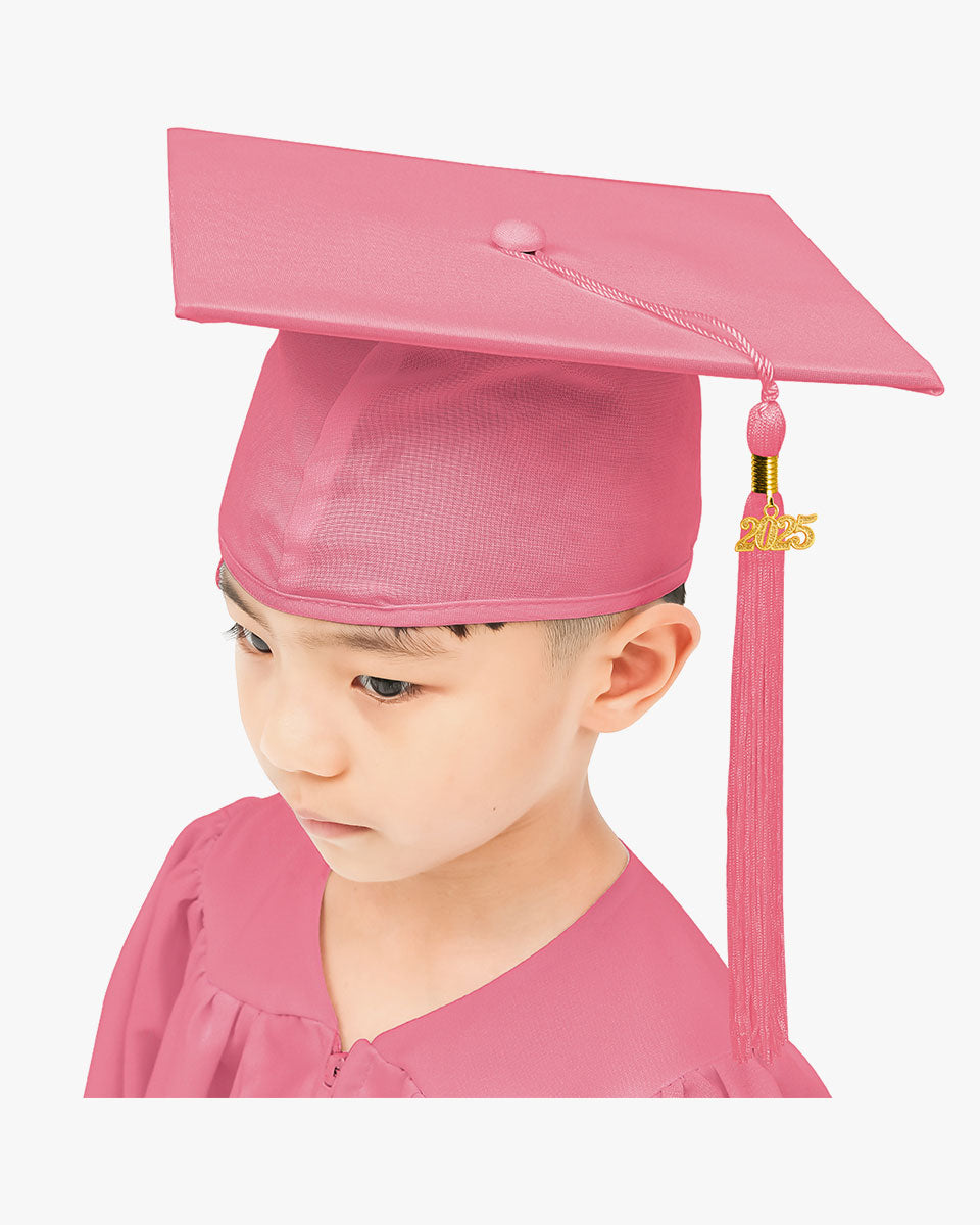 Matte Kindergarten Graduation Cap with Tassel-12 Colors Available