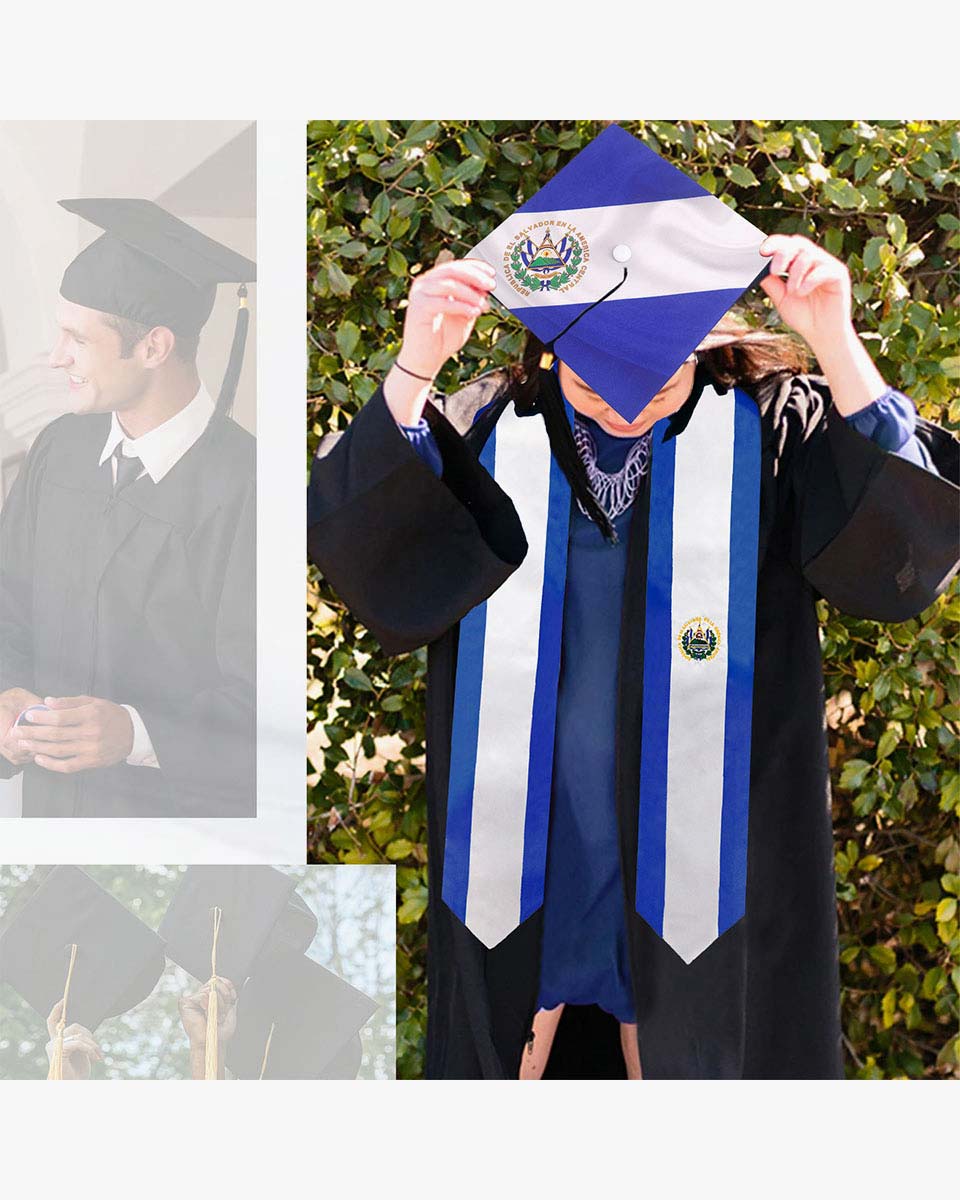 Unisex Adult Matte Flag Print Graduation Cap – 3 Styles Available