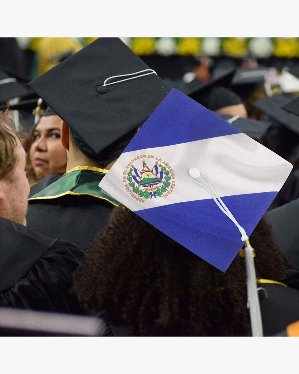 Unisex Adult Matte Flag Print Graduation Cap – 3 Styles Available