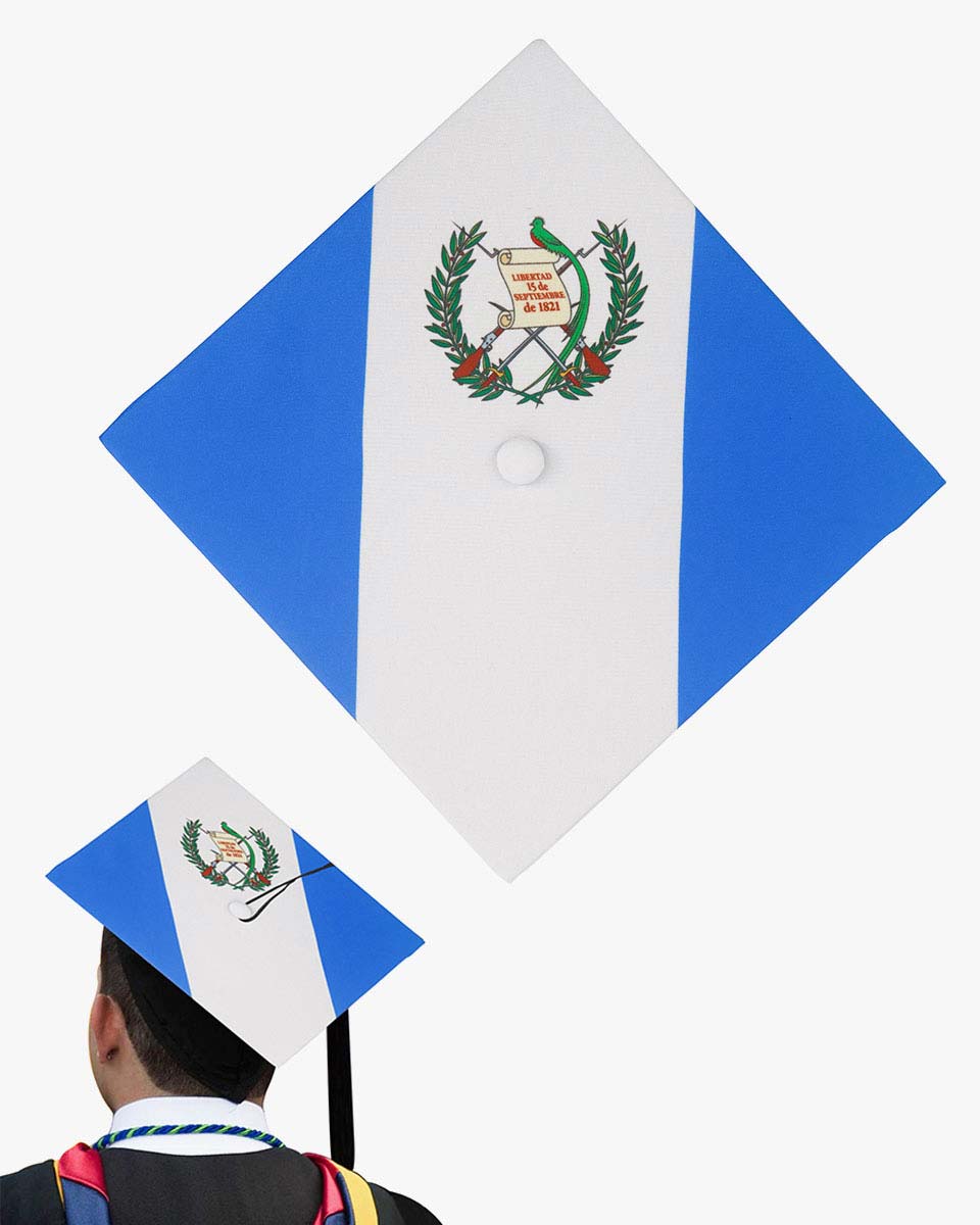 Unisex Adult Matte Flag Print Graduation Cap – 3 Styles Available