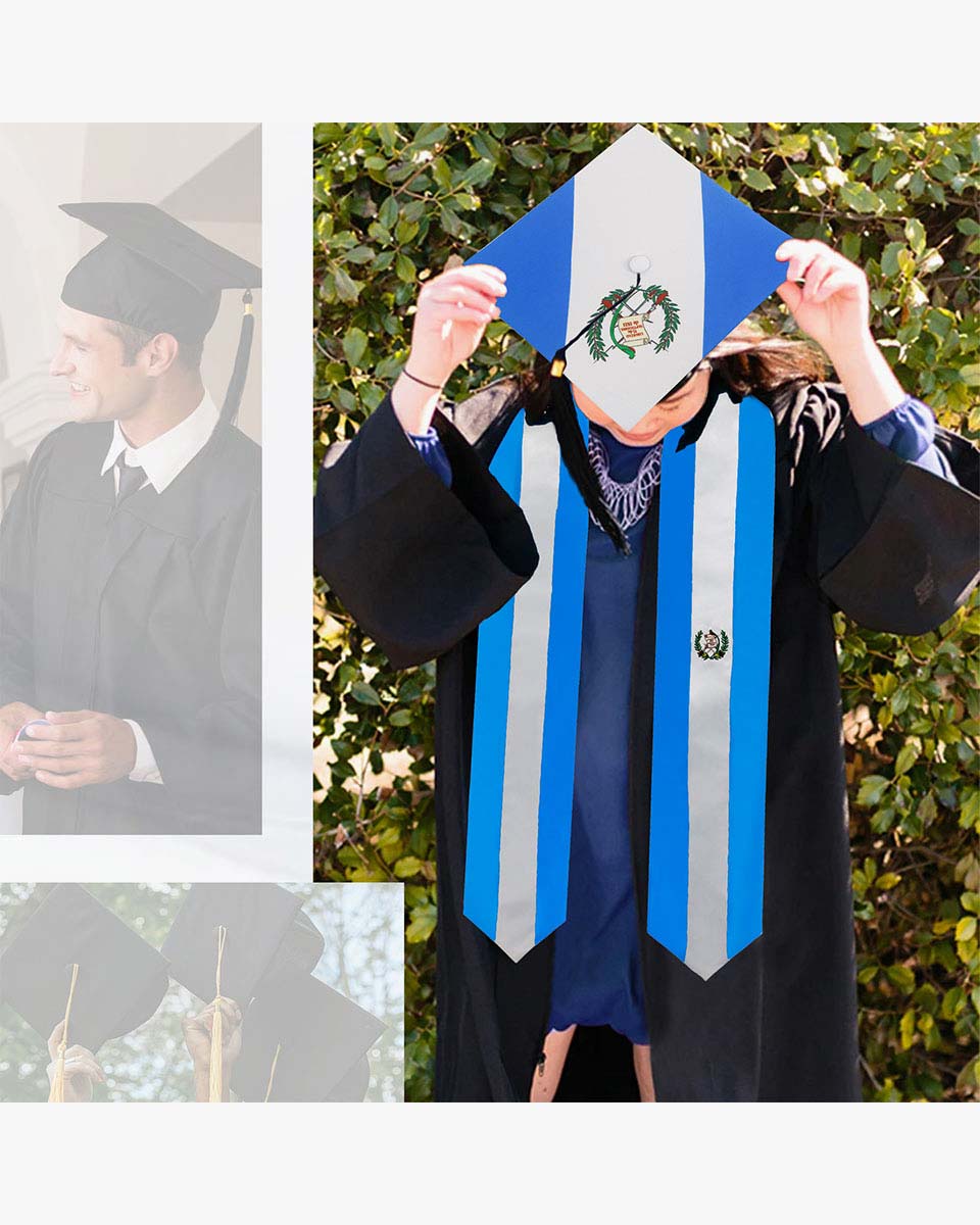 Unisex Adult Matte Flag Print Graduation Cap – 3 Styles Available