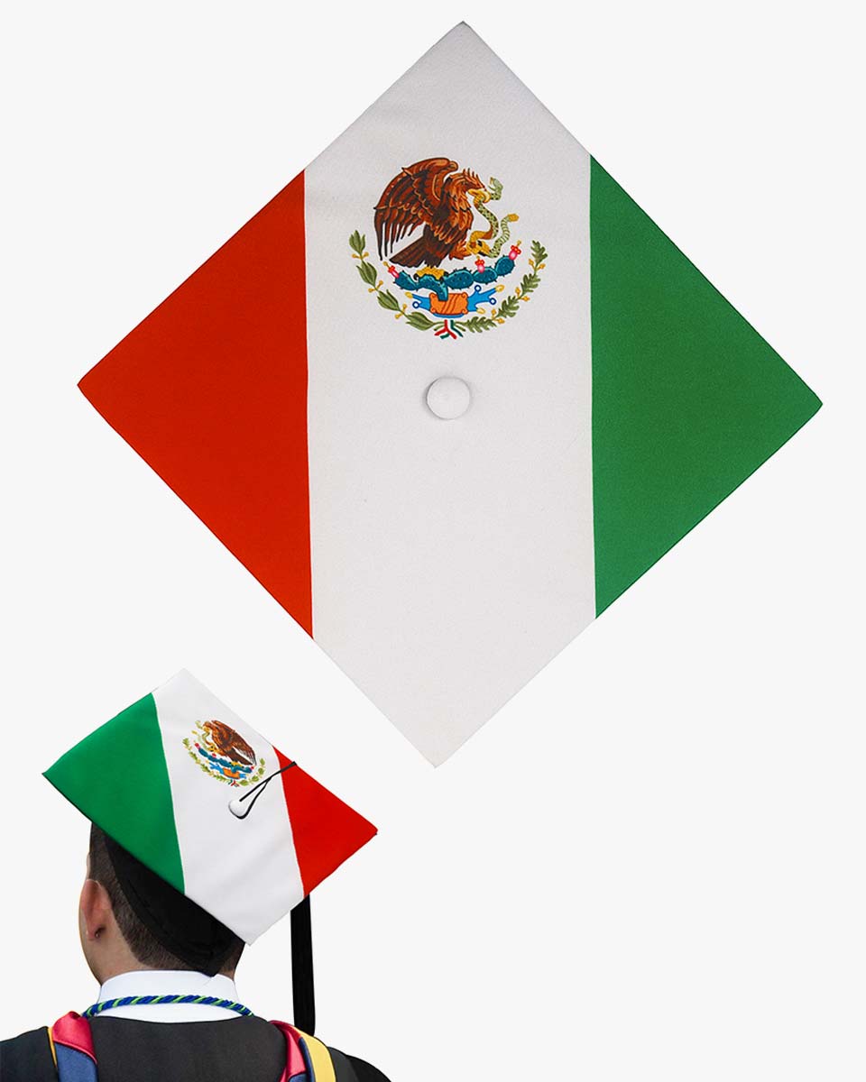 Unisex Adult Matte Flag Print Graduation Cap – 3 Styles Available