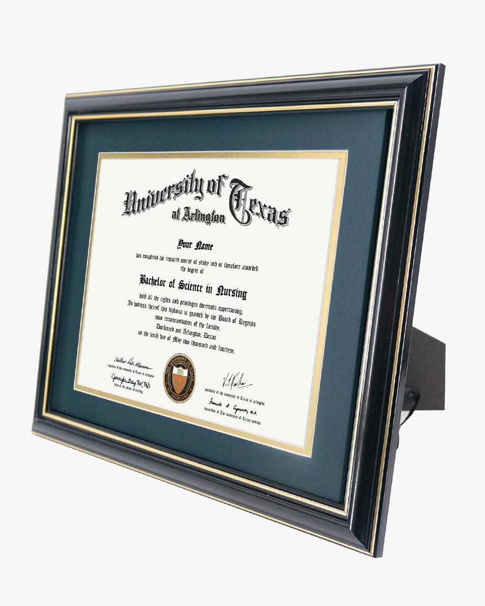 Diploma Frame 15-3/4 X 22 Walnut, College Diploma, Graduation Framing, Custom Certificate frame, Made top in the USA Picture Frame, 11x14