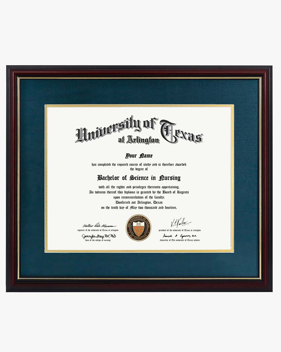 Certificate Documents Frame Real Wood with Gold Trim for 11"*14" - 10 Colors Available