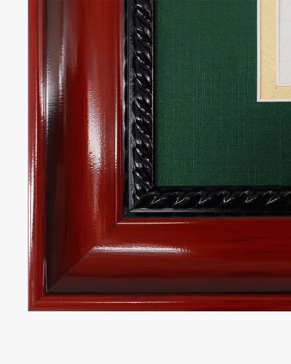 Certificate Solid Wood Frame with Intricate Black Rope Detail for 8.5"*11"/11"*14" - 10 Colors Available