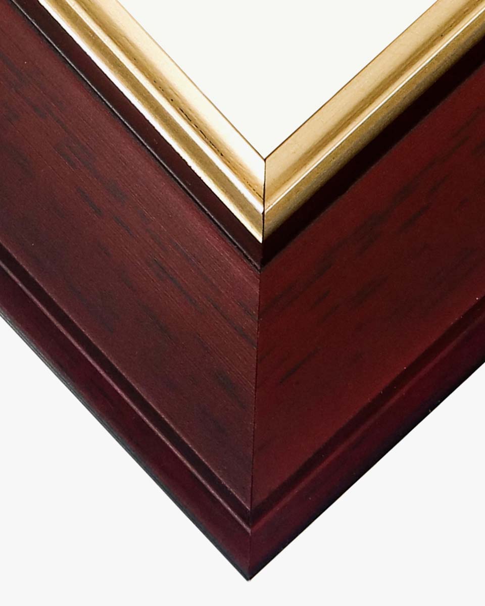 Wood Diploma Frame with Gold Trim Tempered Glass 8.5*11 – 3 Colors Available