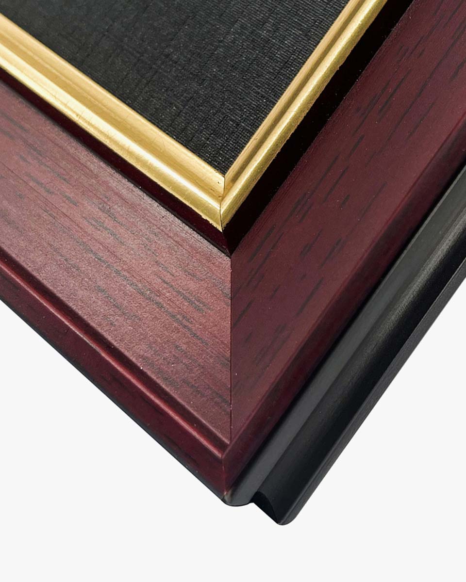 Wood Diploma Frame with Gold Trim Tempered Glass 11*14 / 14*17 – 15 Colors Available