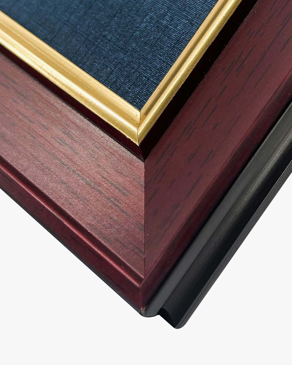 Wood Diploma Frame with Gold Trim Tempered Glass 11*14 / 14*17 – 15 Colors Available