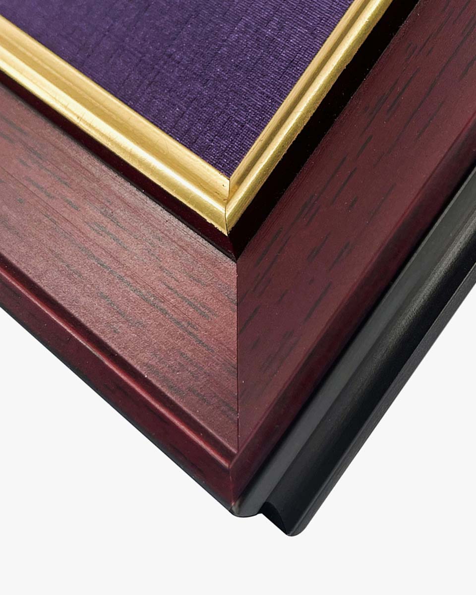 Wood Diploma Frame with Gold Trim Tempered Glass 11*14 / 14*17 – 15 Colors Available