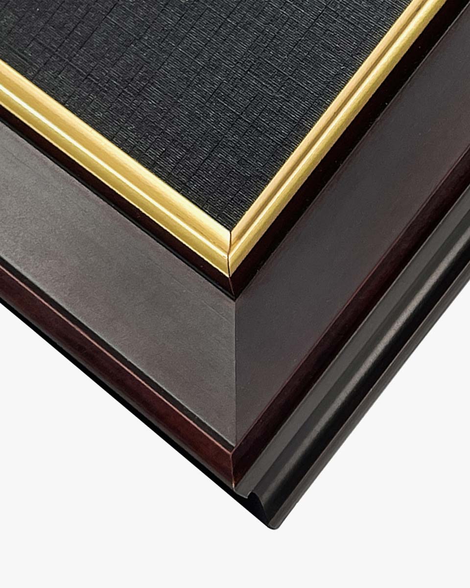 Wood Diploma Frame with Gold Trim Tempered Glass 11*14 / 14*17 – 15 Colors Available