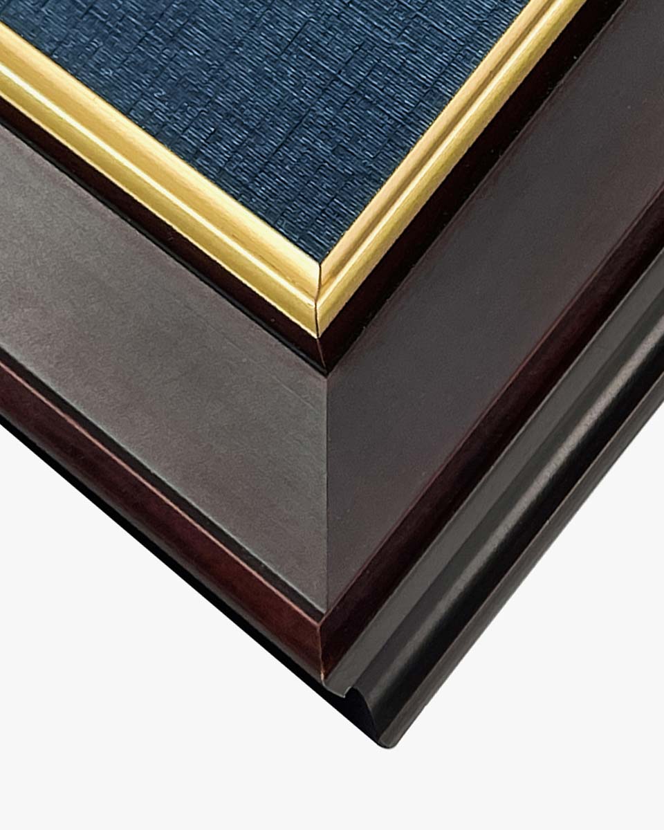 Wood Diploma Frame with Gold Trim Tempered Glass 11*14 / 14*17 – 15 Colors Available