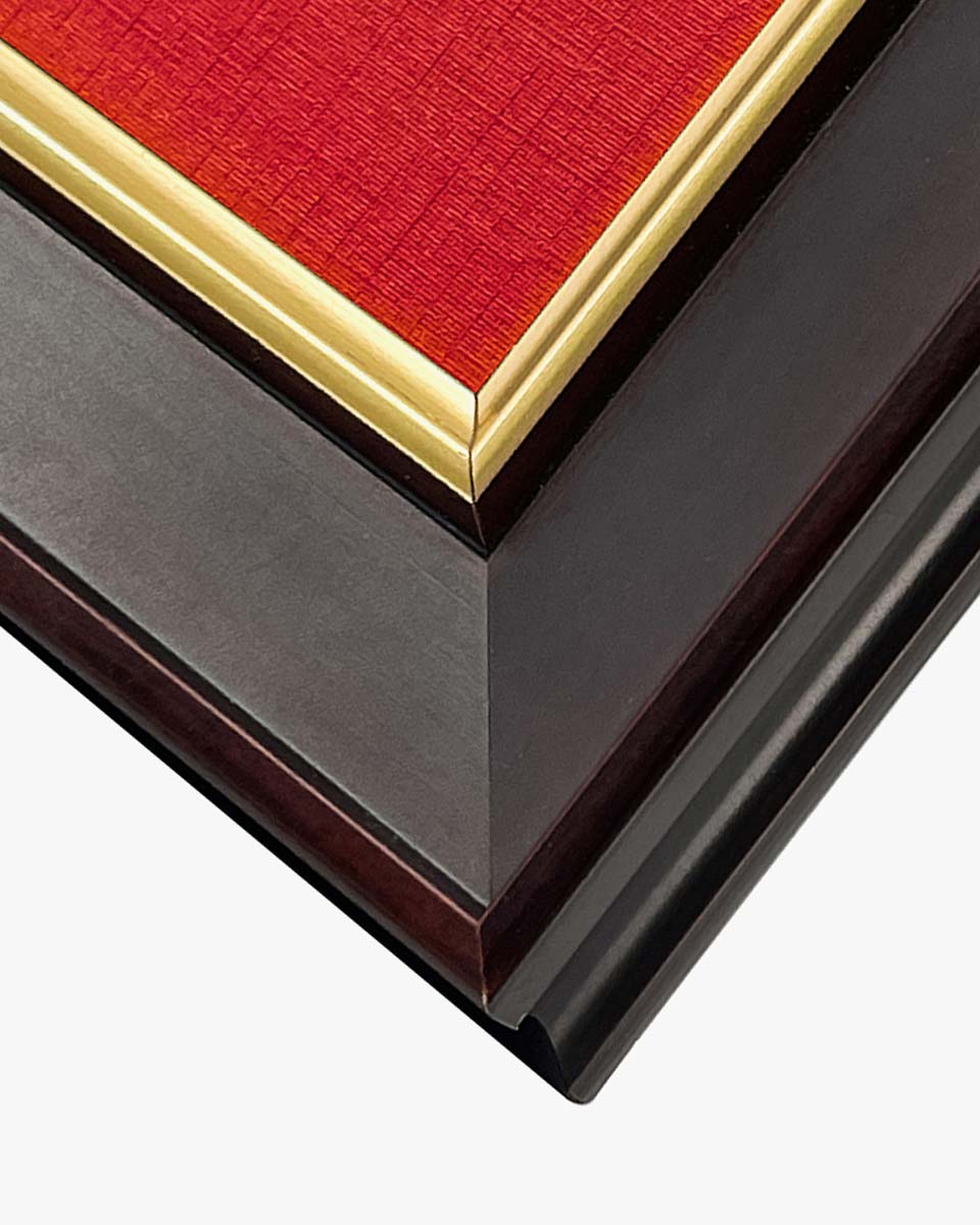 Wood Diploma Frame with Gold Trim Tempered Glass 11*14 / 14*17 – 15 Colors Available