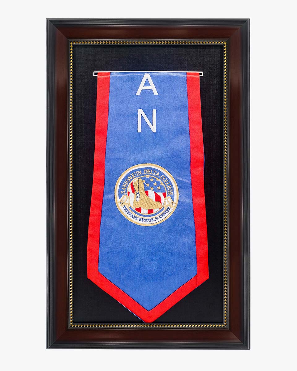 Graduation Stole and Medal Frame with Black Single Slot Mat, HD Glass - 4 Styles Available