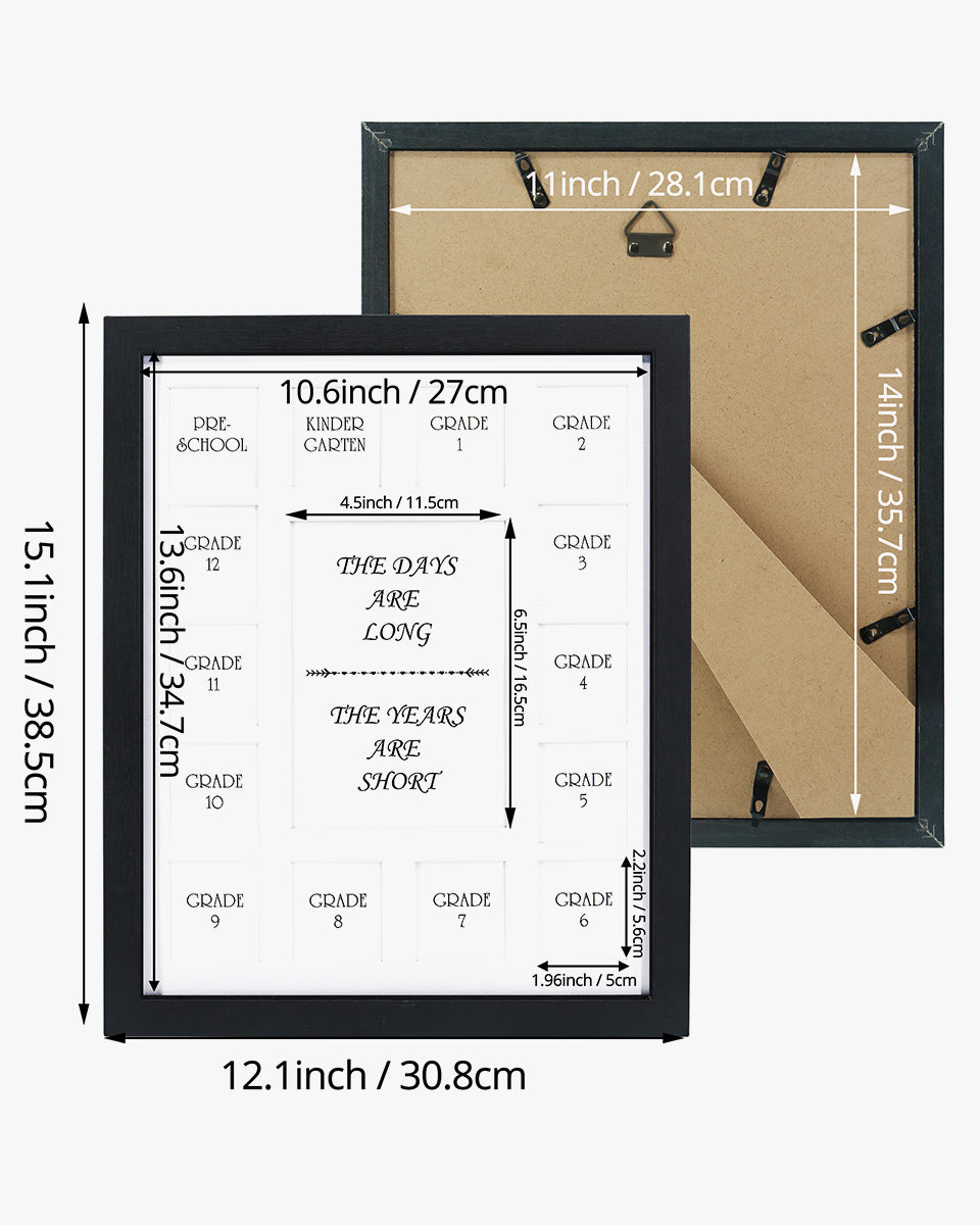 School Years Picture Frame Pre-School & Kindergarten to 12th Grade Displays – 2 Colors Available