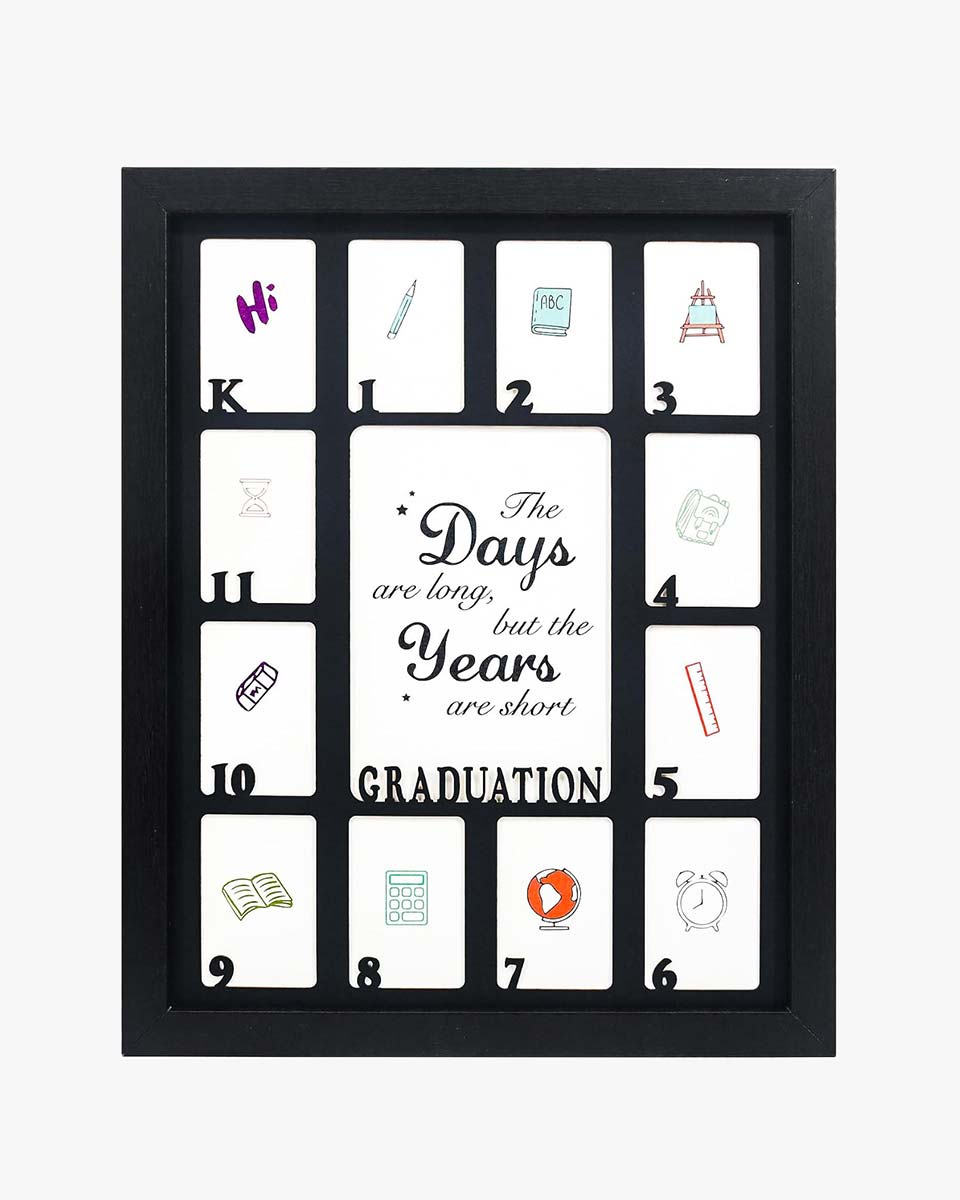 Black 11x14 School Picture Frame for Pre-K to 12 Graduation Photo