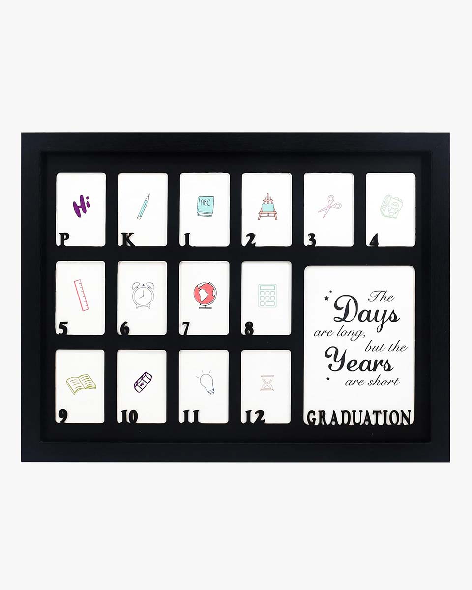 Black 12×16 School Picture Frame for Pre-K to 12 Graduation Photo