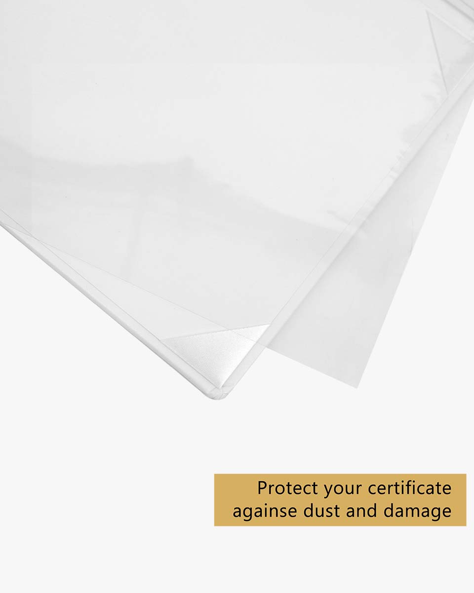 White Certificate of Marriage 8.5"x 11" Imprinted Padded Diploma Cover