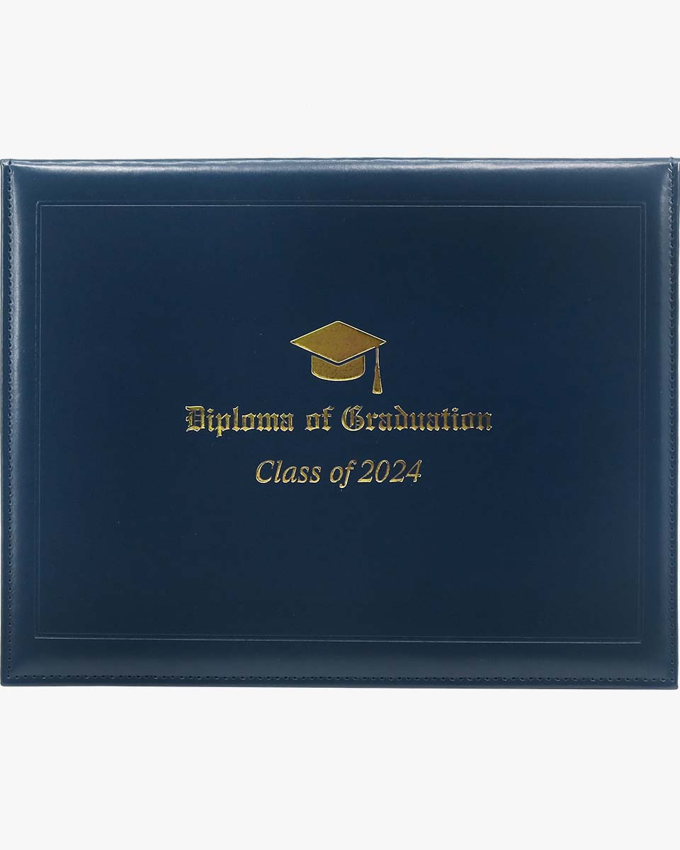 Diploma Cover With 2024 "Diploma Of Graduation" Imprinted - 2 Colors Available