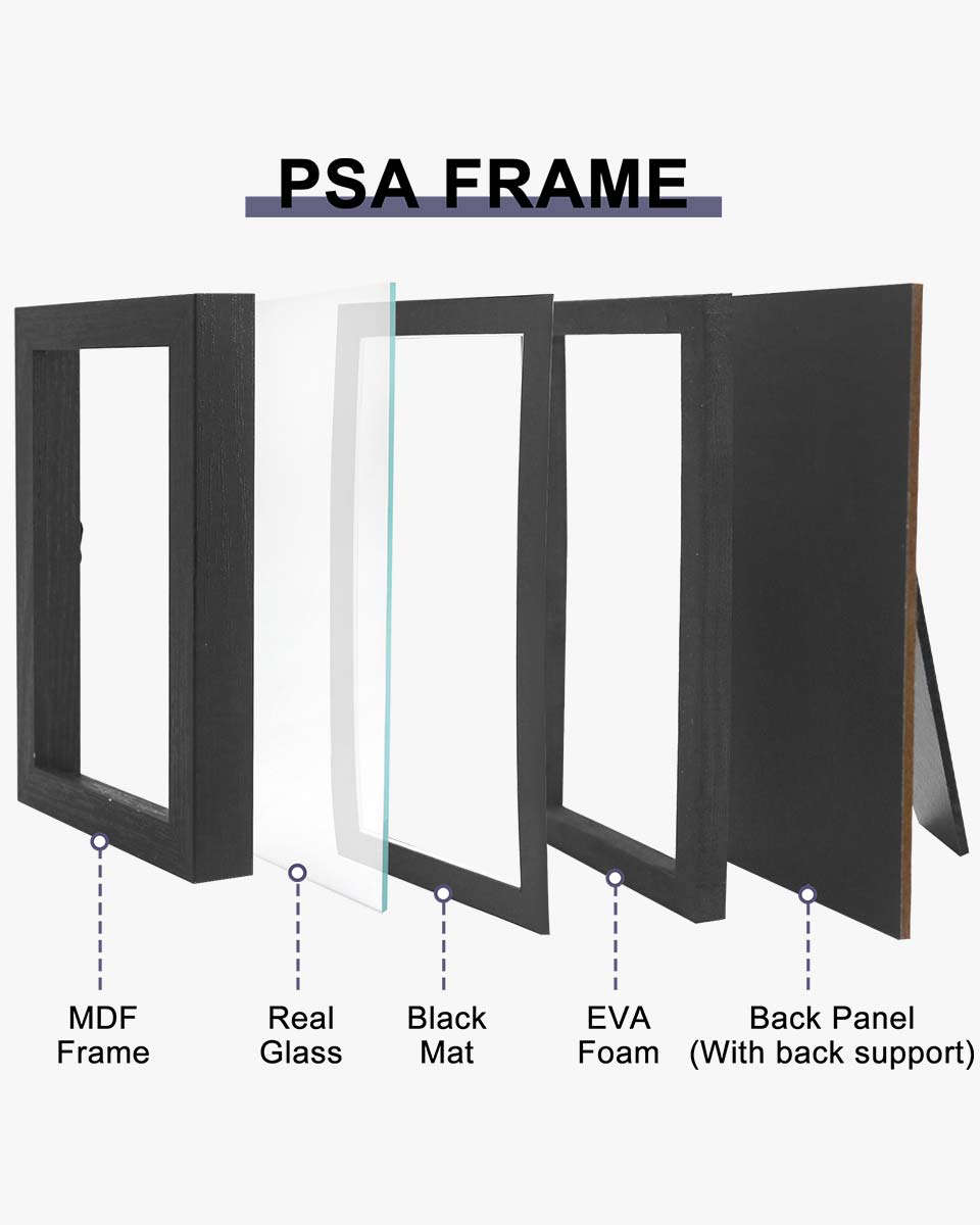 Wall Mount Baseball Trading Card Display Case fit for PSA Graded Basketball Football Cards - 2 Styles Available