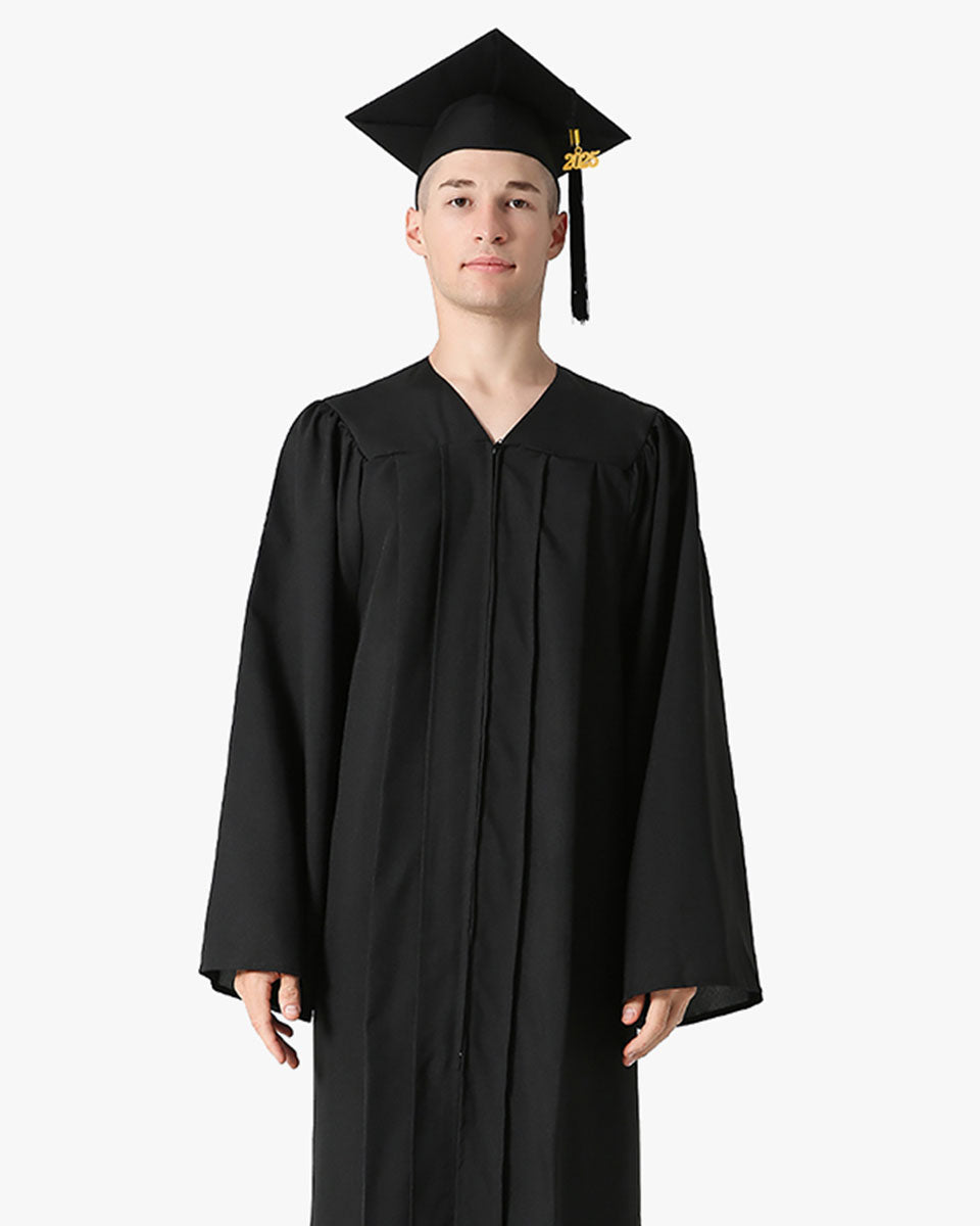 High School Premium Matte Graduation Cap, Gown & Tassel Package - 12 Colors Available