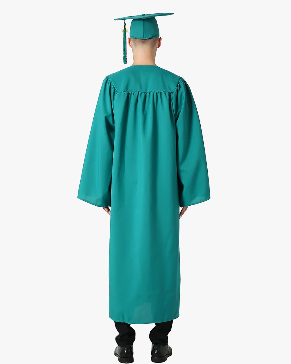 High School Premium Matte Graduation Cap, Gown & Tassel Package - 12 Colors Available