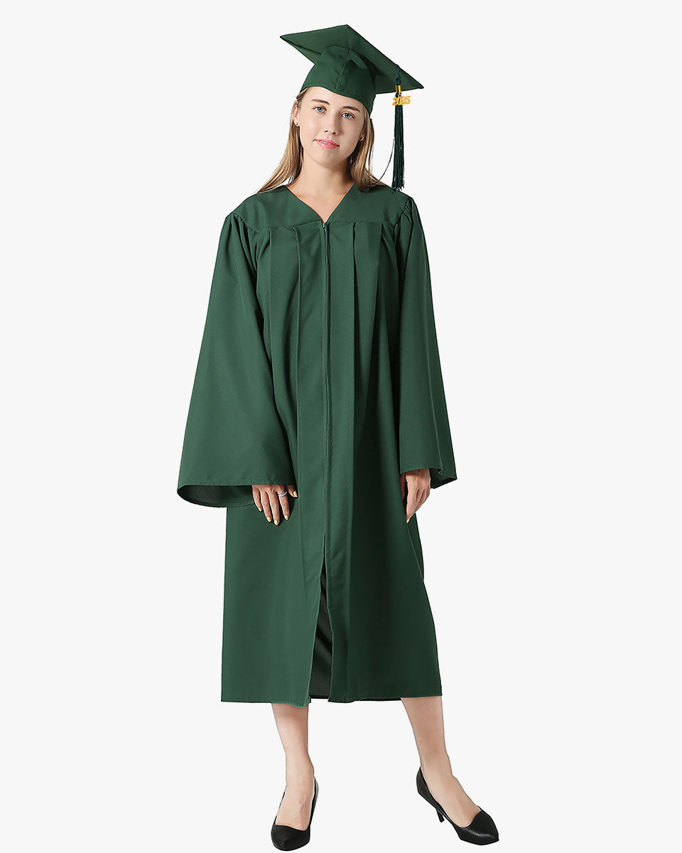 High School Premium Matte Graduation Cap, Gown & Tassel Package - 12 Colors Available