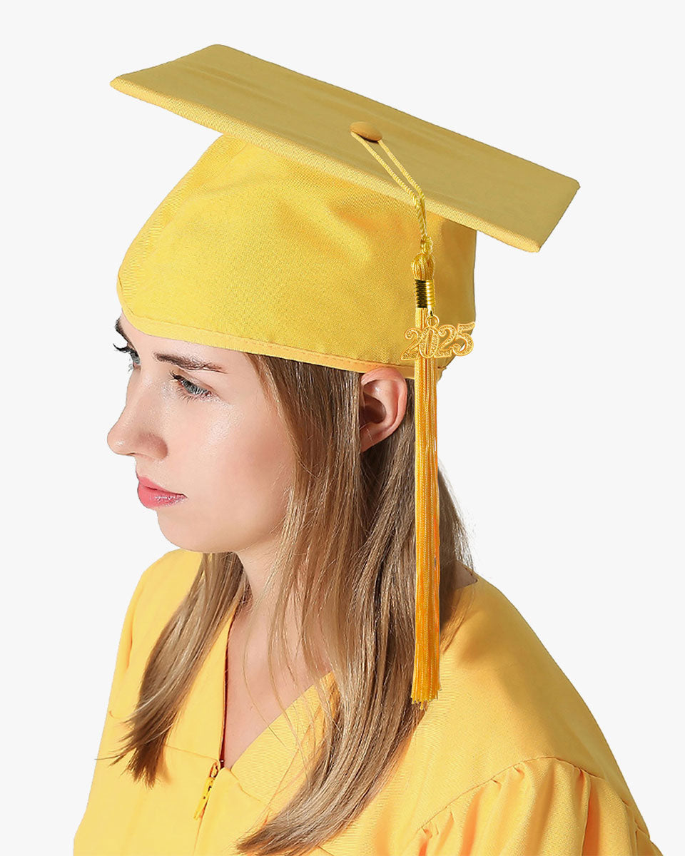 High School Premium Matte Graduation Cap, Gown & Tassel Package - 12 Colors Available