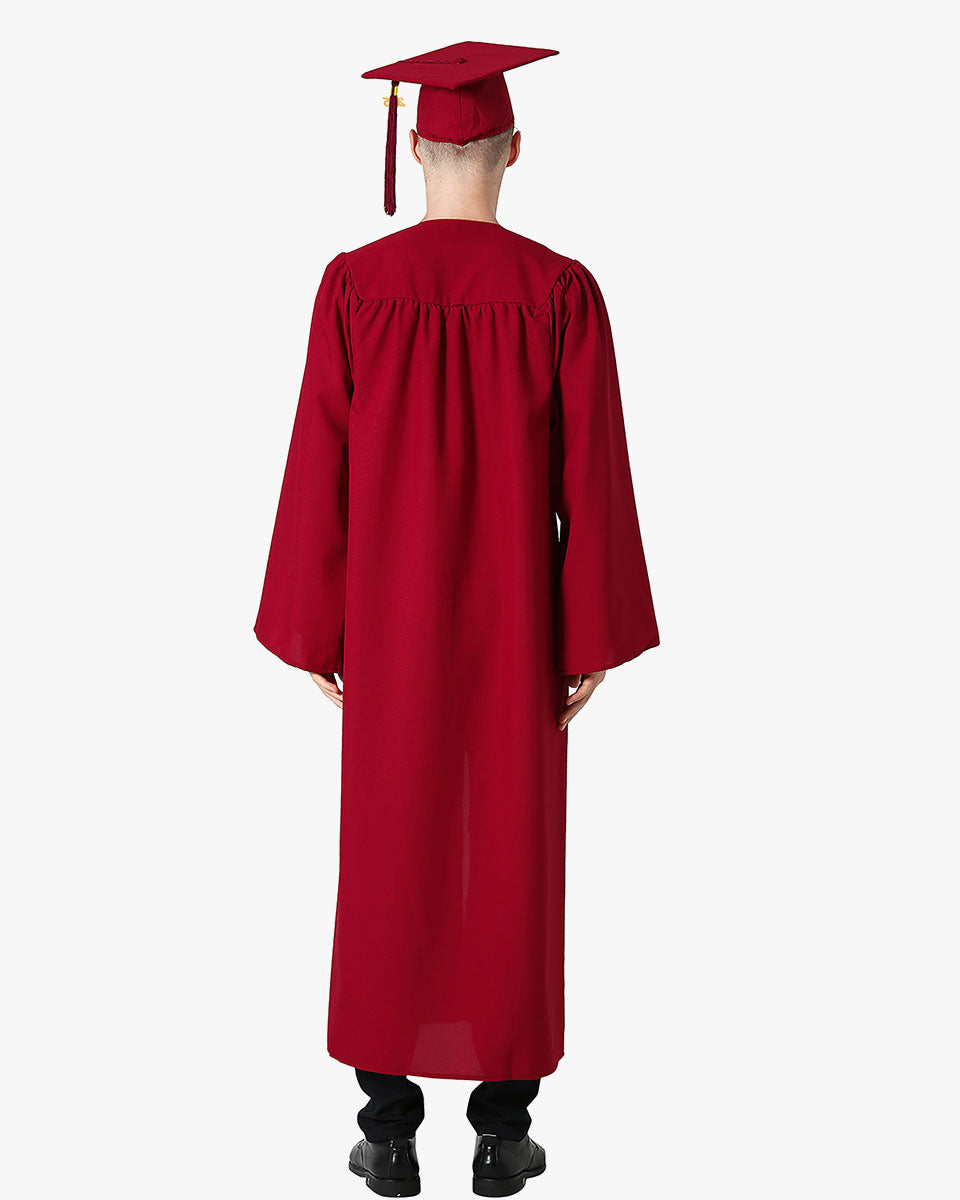 High School Premium Matte Graduation Cap, Gown & Tassel Package - 12 Colors Available