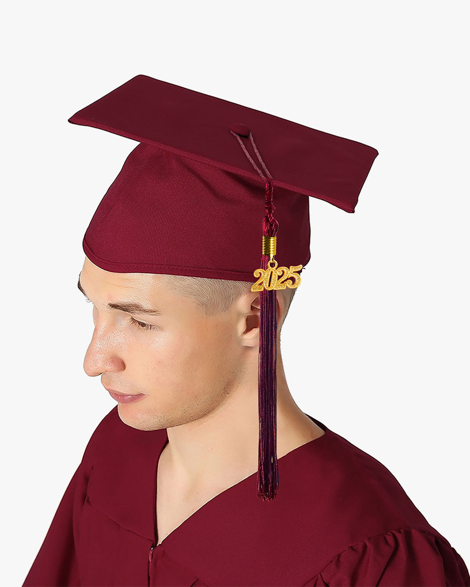 High School Premium Matte Graduation Cap, Gown & Tassel Package - 12 Colors Available