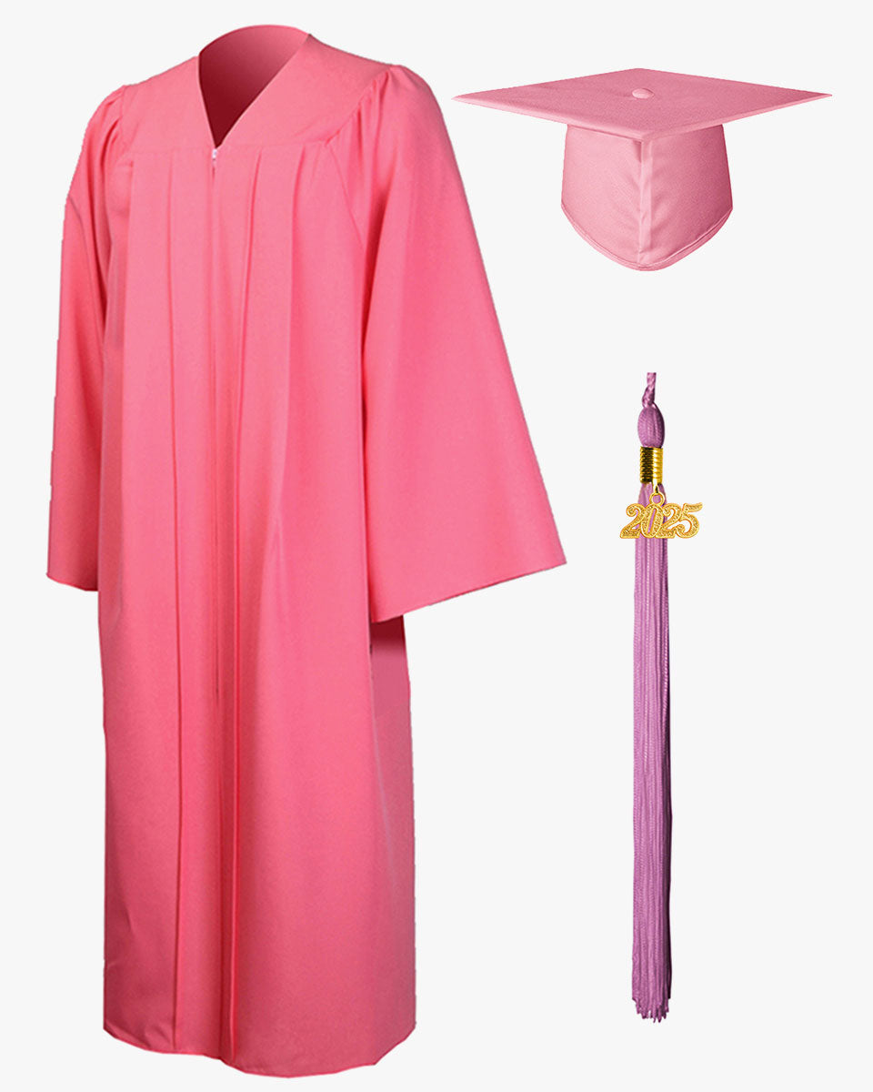 High School Premium Matte Graduation Cap, Gown & Tassel Package - 12 Colors Available