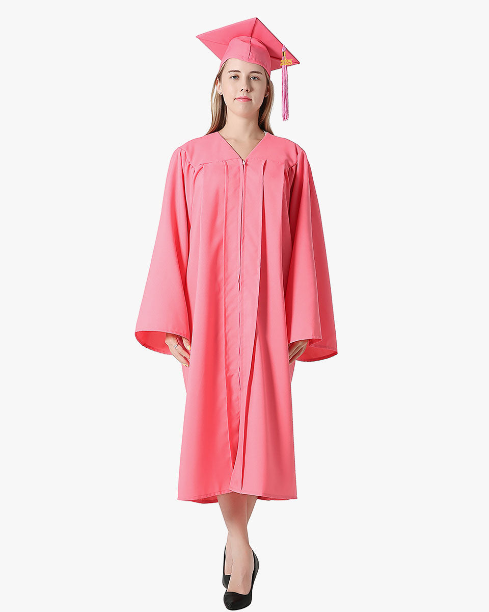 High School Premium Matte Graduation Cap, Gown & Tassel Package - 12 Colors Available