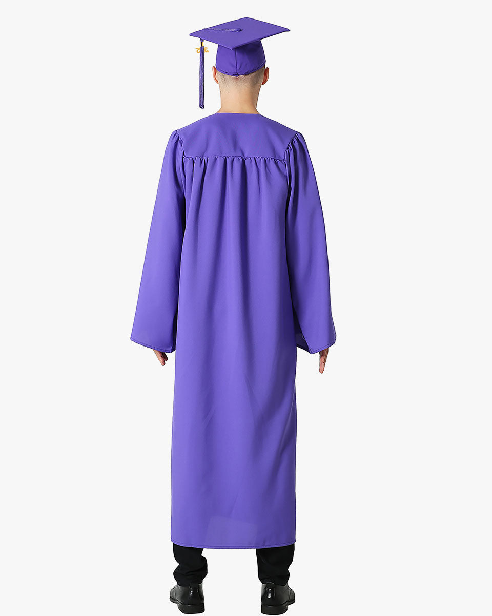 High School Premium Matte Graduation Cap, Gown & Tassel Package - 12 Colors Available