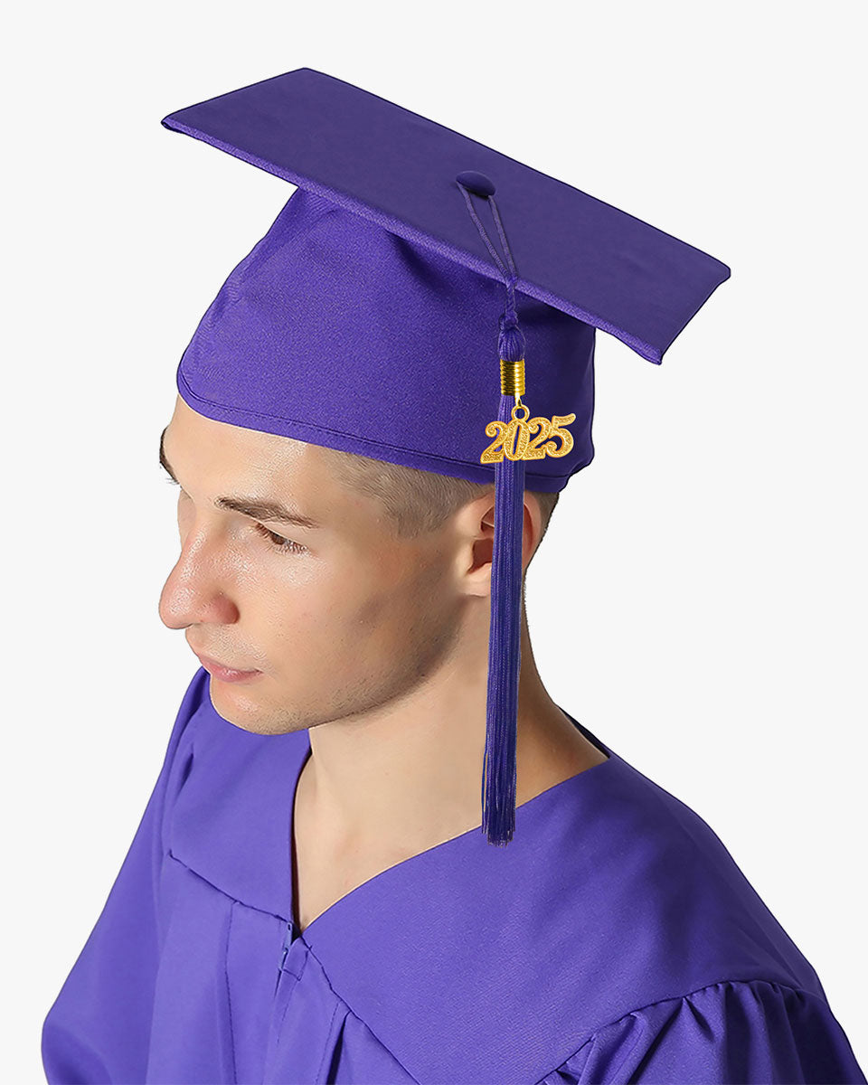 High School Premium Matte Graduation Cap, Gown & Tassel Package - 12 Colors Available