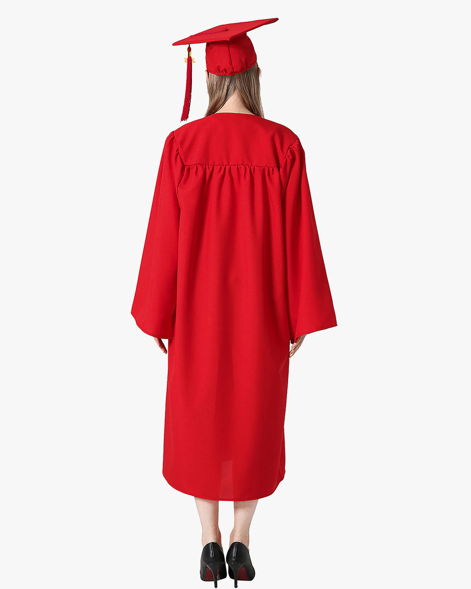 High School Premium Matte Graduation Cap, Gown & Tassel Package - 12 Colors Available