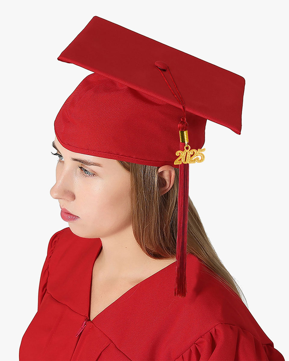 High School Premium Matte Graduation Cap, Gown & Tassel Package - 12 Colors Available